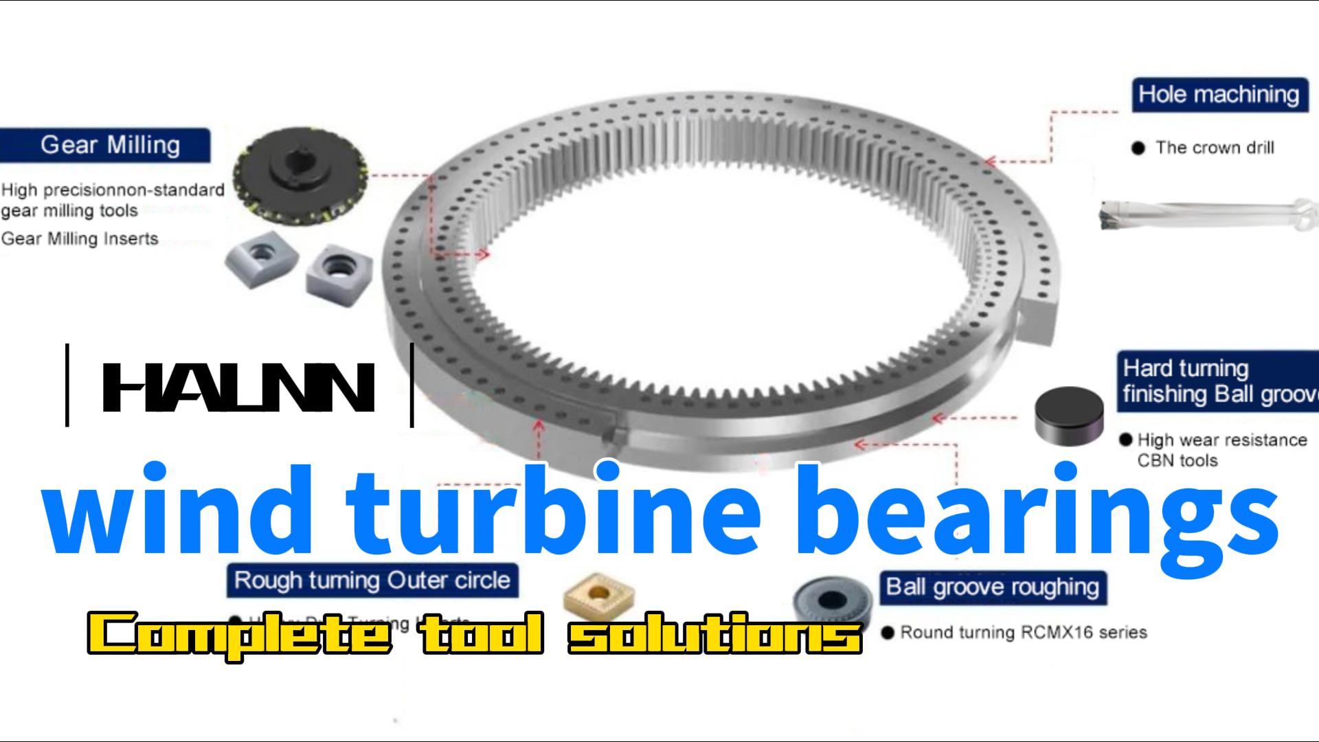 Wind turbine bearing complete CBN tools solutions